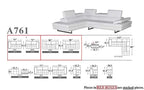 A761 Sectional in Truffle | J&M Furniture
