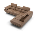 Annalaise Recliner Leather Sectional in Caramel | J&M Furniture