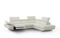 Annalaise Reclining Leather Sectional in Snow White | J&M Furniture