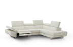 Annalaise Reclining Leather Sectional in Snow White | J&M Furniture