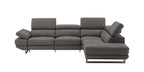 Annalaise Recliner Leather Sectional in Truffle | J&M Furniture