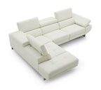 Annalaise Reclining Leather Sectional in Snow White | J&M Furniture