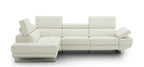 Annalaise Reclining Leather Sectional in Snow White | J&M Furniture