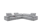 Beaumont Leather Power Recliner 8301 in Light Grey | J&M Furniture