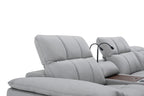 Beaumont Leather Power Recliner 8301 in Light Grey | J&M Furniture