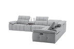 Beaumont Leather Power Recliner 8301 in Light Grey | J&M Furniture