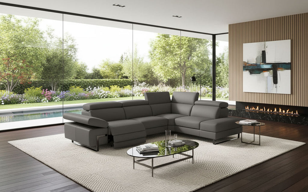 Brooklyn Sectional Sofa in Grey | J&M Furniture