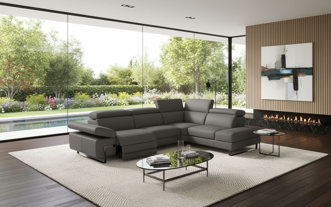 Brooklyn Sectional Sofa in Grey | J&M Furniture