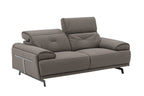 Dolce Vita Leather Power Reclining Loveseat in Brownie