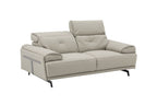Dolce Vita Leather Power Reclining Loveseat in Milk Tea