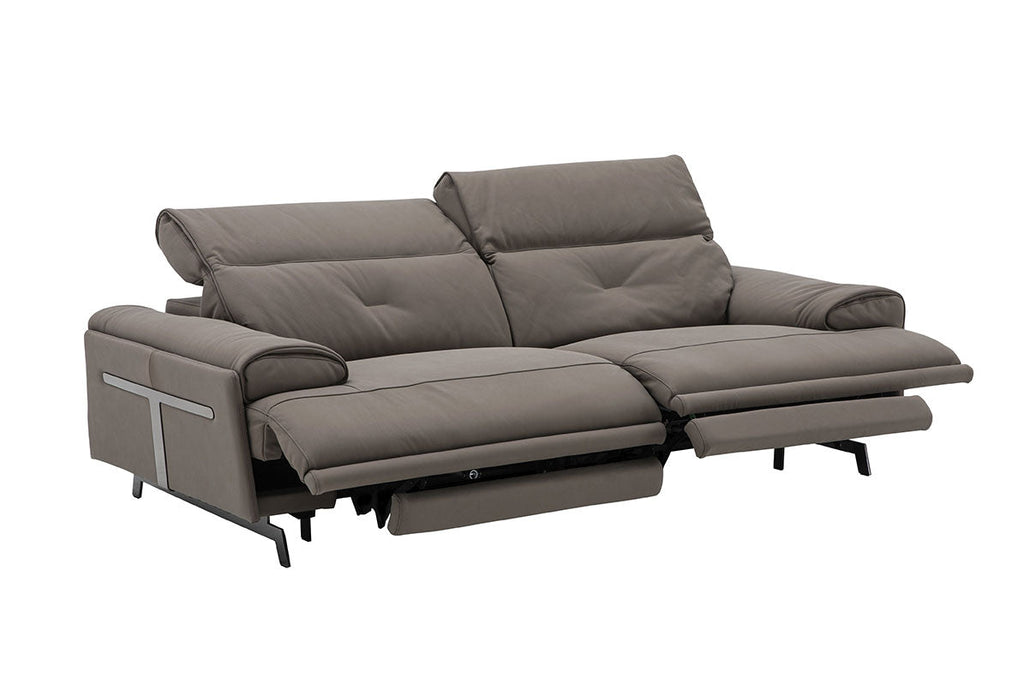 Dolce Vita Leather Power Reclining Sofa in Bronnie