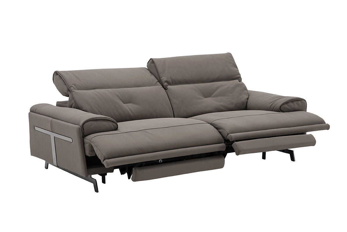 Dolce Vita Leather Power Reclining Sofa in Bronnie