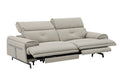 Dolce Vita Leather Power Reclining Sofa in Milk Tea