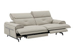 Dolce Vita Leather Power Reclining Sofa in Milk Tea