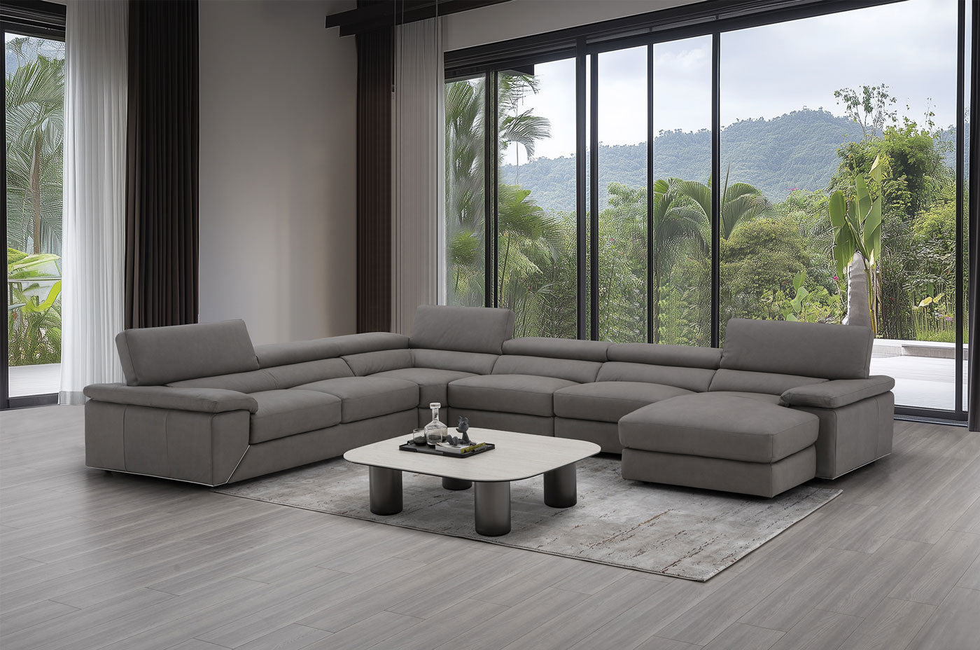 Kobe Premium Leather Sectional | Italian Leather Sofa