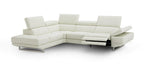Annalaise Reclining Leather Sectional in Snow White | J&M Furniture