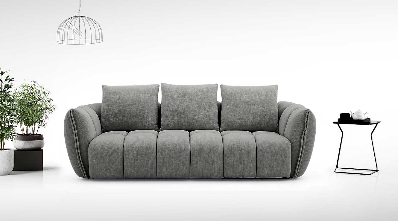 Lennox Fabric Loveseat in Dark Grey | J&M Furniture