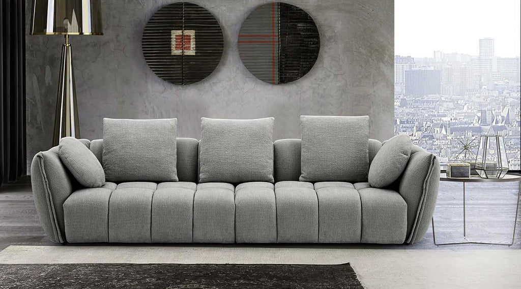 Lennox Fabric Sofa in Dark Grey | J&M Furniture
