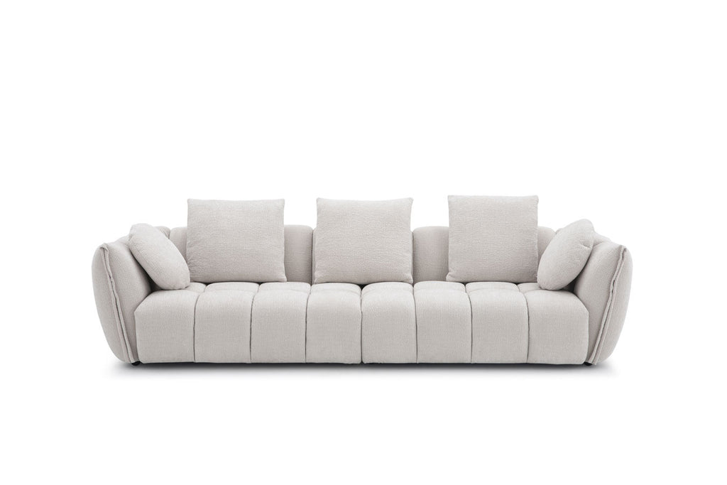 Lennox Fabric Sofa in Light Grey | J&M Furniture