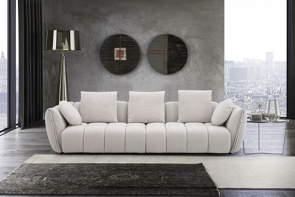 Lennox Fabric Sofa in Light Grey | J&M Furniture