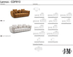 Lennox Fabric Sofa in Mustard | J&M Furniture