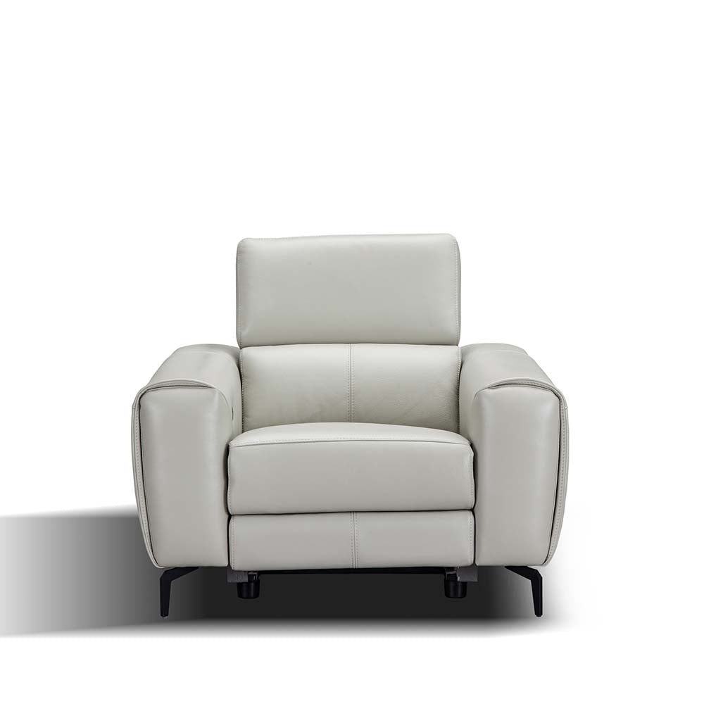 Lorenzo Power Chair in Light Gray | J&M Furniture