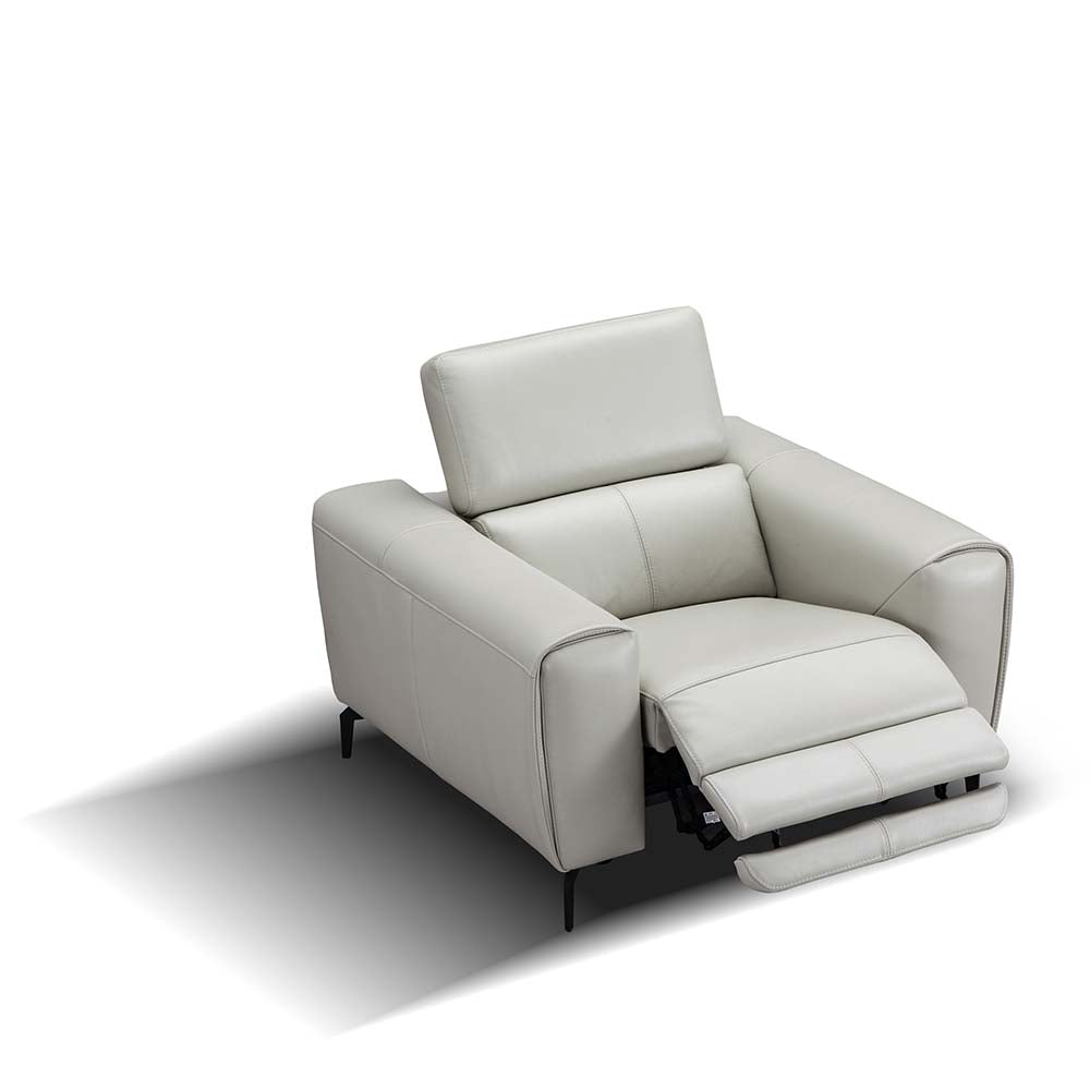 Lorenzo Power Chair in Light Gray | J&M Furniture