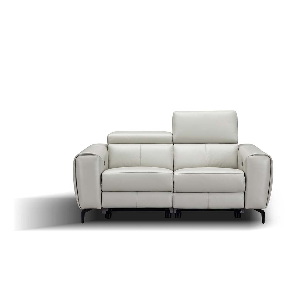 Lorenzo Power Loveseat in Light Gray | J&M Furniture