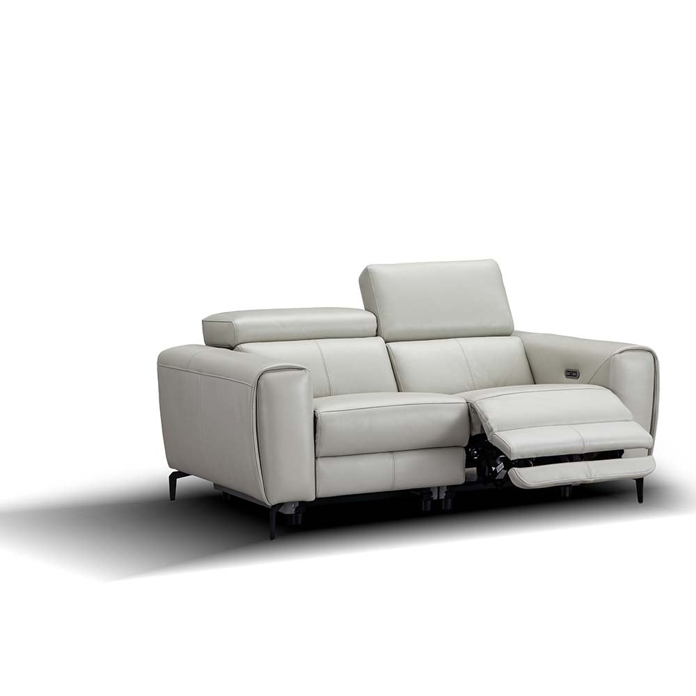 Lorenzo Power Loveseat in Light Gray | J&M Furniture