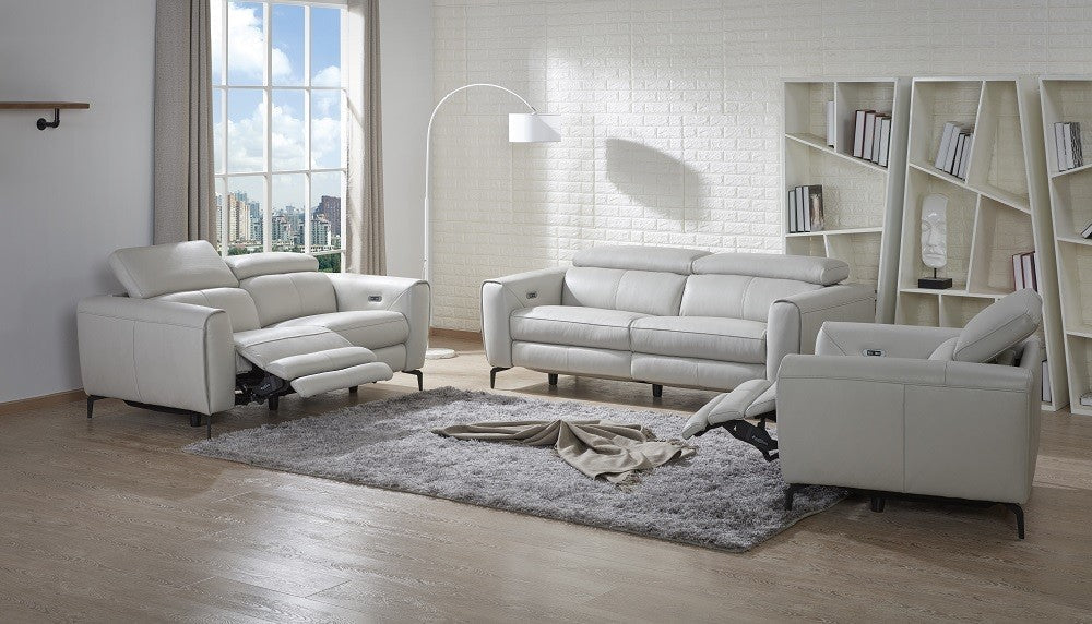 Lorenzo Power Sofa in Light Gray | J&M Furniture