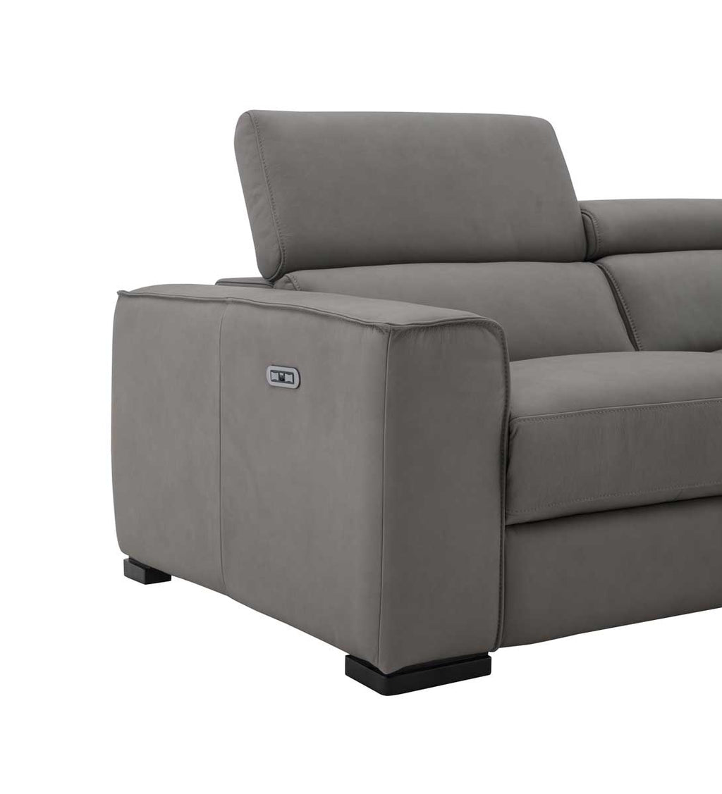 Picasso Leather Power Reclining Loveseat with Dual Motor & USB