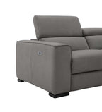 Picasso Love Seat with Console – Truffle Leather