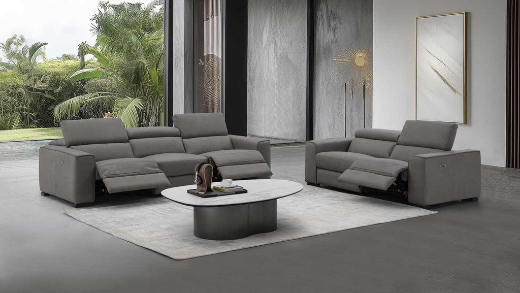 Picasso Leather Power Reclining Loveseat with Dual Motor & USB