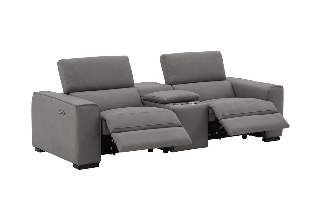 Picasso Love Seat with Console – Truffle Leather