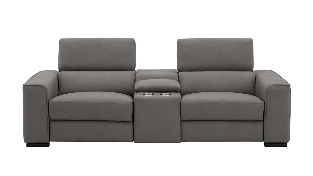 Picasso Love Seat with Console – Truffle Leather