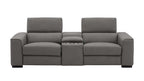 Picasso Love Seat with Console – Truffle Leather