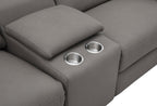 Picasso Love Seat with Console – Truffle Leather