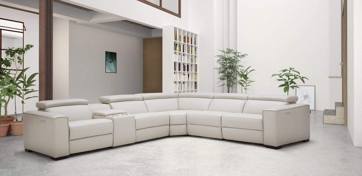 Picasso Motion Sectional in Silver Grey | J&M Furniture