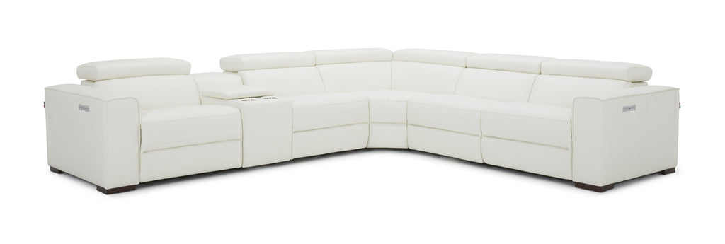 Picasso Motion Sectional in White | J&M Furniture