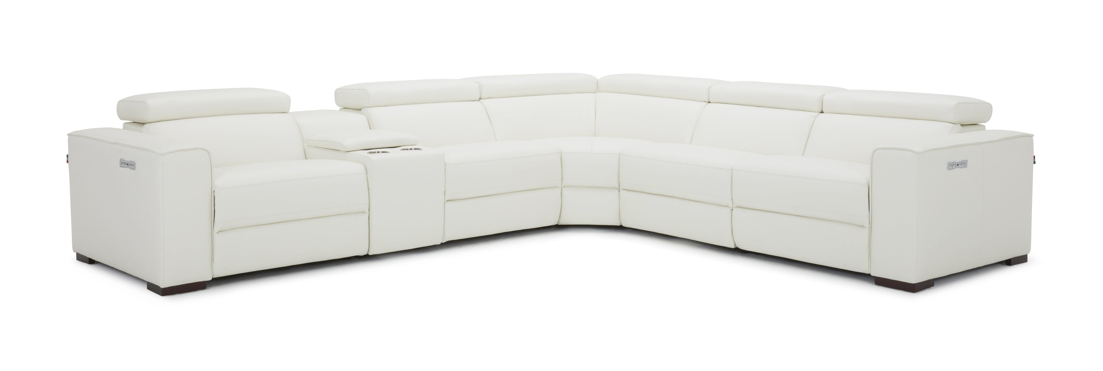 Picasso Motion Sectional in White | J&M Furniture