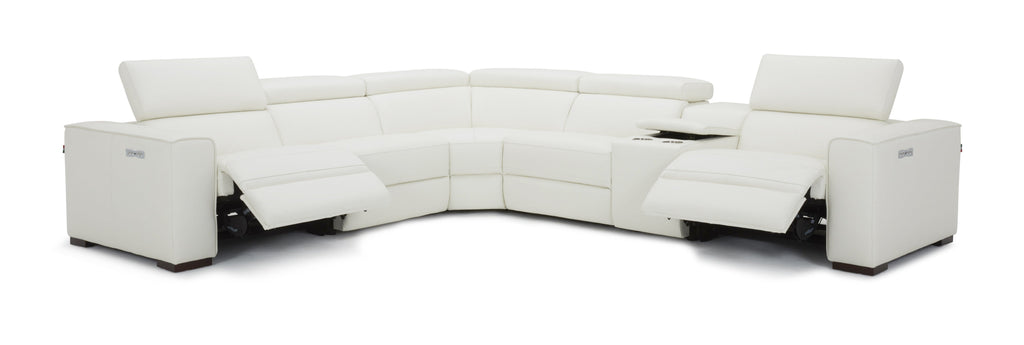 Picasso Motion Sectional in White | J&M Furniture