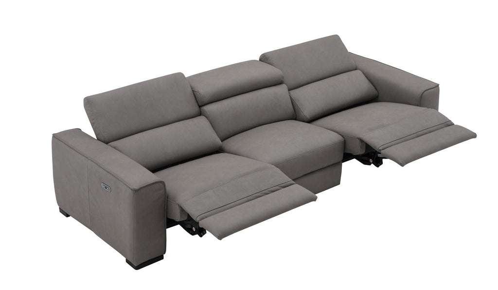 Picasso Power Reclining Truffle Sofa | Top Grain Leather Modern Sofa