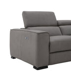 Picasso Power Reclining Truffle Sofa | Top Grain Leather Modern Sofa