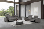 Picasso Power Reclining Truffle Sofa | Top Grain Leather Modern Sofa
