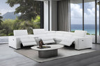 Picasso Power Sectional in Snow White | J&M Furniture