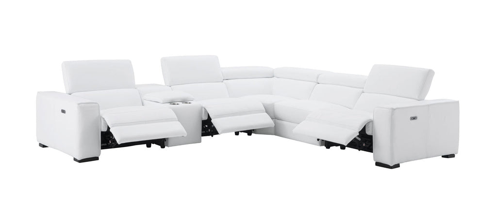 Picasso Power Sectional in Snow White | J&M Furniture