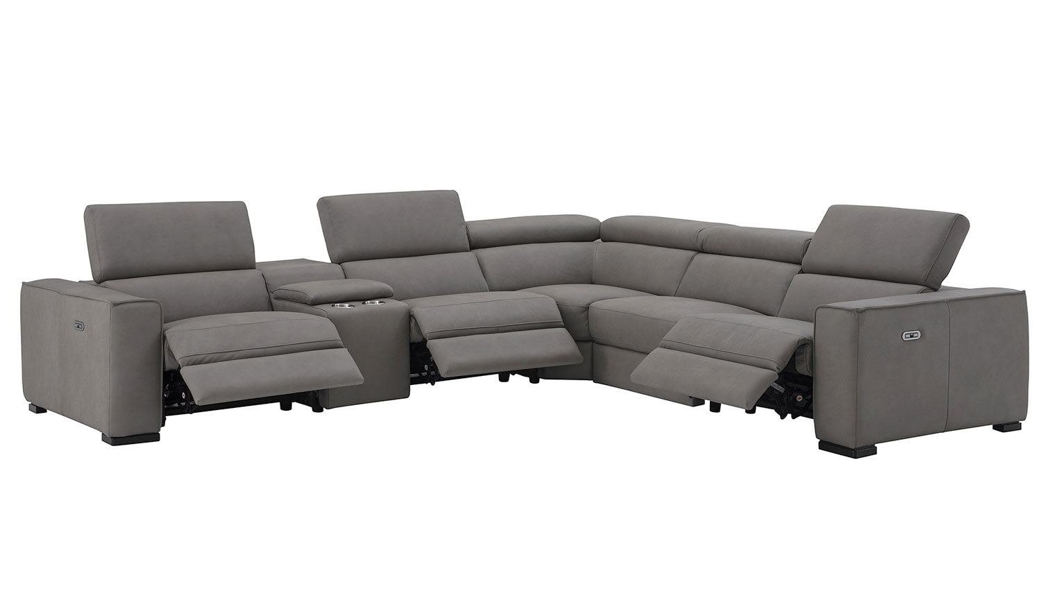 Picasso Power Sectional in Truffle | J&M Furniture