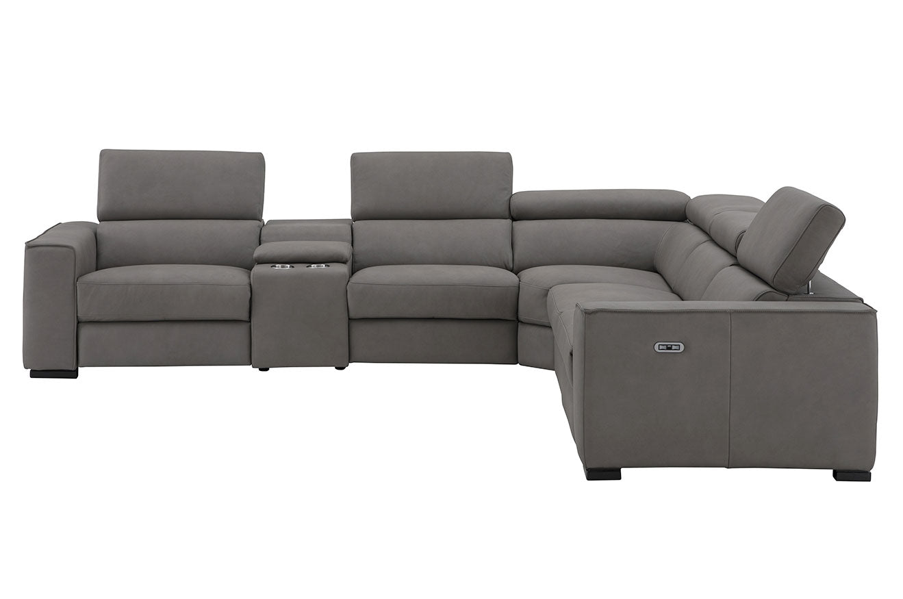 Picasso Power Sectional in Truffle | J&M Furniture