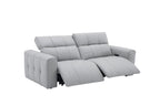 Prescott Leather Sofa in Light Grey | J&M Furniture