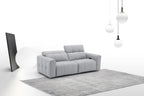 Prescott Leather Sofa in Light Grey | J&M Furniture